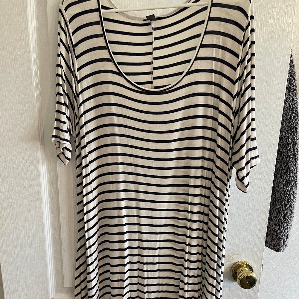 Joe Boxer black and white striped dress